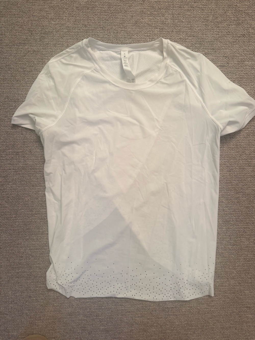 Lululemon Women's White Performance Short-Sleeve Top